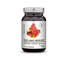 Aura Herbals Żeń - Szeń ekstrakt 400mg + ekstrakt z guarany suplement diety 90 tabletek 63g