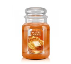 Country Candle – Duża świeca zapachowa z dwoma knotami Pumpkin French Toast (680 g)
