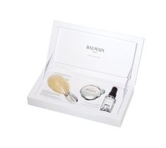 Balmain Luxury Set Silver Brush +  Silver Pocket Mirror + Silk Perfume 50ml