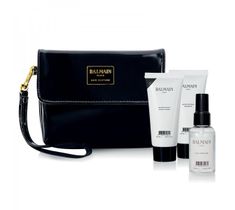 Balmain Set Limited Edition Cosmetic Bag Winter 2018 kosmetyczka + szampon nawilżający 50ml + odżywka 50ml + perfumy z jedwabiem 30ml