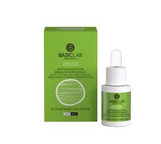BasicLab Esteticus antyoksydacyjne serum wyrównujące z Wit.C 15% prebiotykiem i filtratem z wody ryżowej (15 ml)