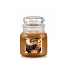 Country Candle – Średnia świeca zapachowa z dwoma knotami Gingerbread Latte (453 g)