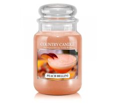 Country Candle – świeca zapachowa z dwoma knotami Peach Bellini (652 g)