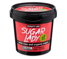 Beauty Jar Sugar Lady zmiękczający scrub do ciała z dziką różą i organicznym cukrem (180 g)