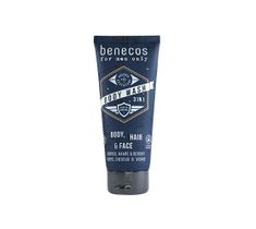 Benecos For Men Only – Body Wash naturalny odświeżający żel do mycia twarzy ciała i włosów (200 ml)