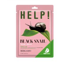 Bergamo Help Sheet Mask maska do twarzy z Black Snail (25 ml)