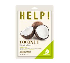Bergamo Help Sheet Mask maska do twarzy z Coconut (25 ml)