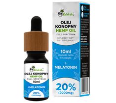 BigRelaksik Hemp Oil Full Spectrum 20% 2000mg suplement diety w kroplach Olej Konopny + Melatonina 10ml