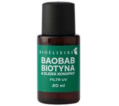 BIOELIXIRE Silikonowe serum do włosów Baobab + Biotyna & Olejek Konopny 20ml