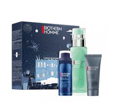 Biotherm Homme Aquapower Advanced Gel zestaw żel nawilżający do twarzy (75 ml) + pianka do golenia (50 ml) + żel do mycia twarzy (40 ml)