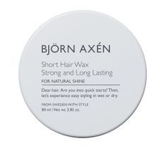 Björn Axén Short Hair Wax mocno utrwalający wosk do włosów 80ml