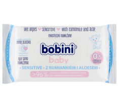 Bobini Baby Sensitive chusteczki nawilżane dla dzieci i niemowląt rumianek i aloes (1 op.)
