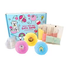 Bomb Cosmetics Build Your Own Bath Bomb zestaw rękawiczki 1 para + pipetka + soda oczyszczona 3szt + kwas cytrynowy 3szt + foremki 6szt + dekoracje 6szt (1 szt.)