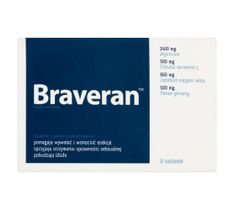 Braveran Suplement diety pomagający wywołać i wzmocnić erekcję 8 tabletek