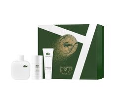Eau de Lacoste – L.12.12 Blanc zestaw woda toaletowa spray 100ml + żel pod prysznic 50ml + dezodorant sztyft 75ml (1 szt.)