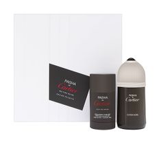 Cartier Pasha de Carier Edition Noire zestaw woda toaletowa spray 100ml + dezodorant sztyft 75ml