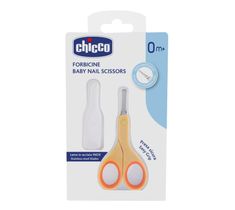 Chicco Baby Nail Scissors nożyczki z osłonką 0m+ Pomarańczowe