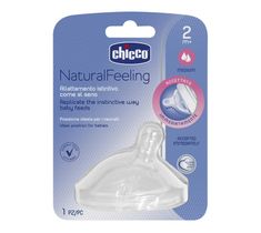 Chicco NaturalFeeling smoczek silikonowy na butelkę przepływ średni - 2m+