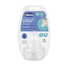 Chicco Physio smoczek antykolkowy na butelkę przepływ do kaszki 6m+ (2 szt.)