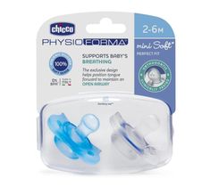 Chicco PhysioForma smoczek silikonowy uspokajający Mini Soft 2-6m Boy (2 szt.)