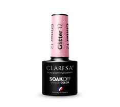 Claresa Soak Off UV/LED Glitter lakier hybrydowy 12 (5 g)