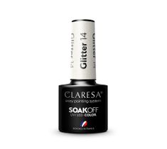 Claresa Soak Off UV/LED Glitter lakier hybrydowy 14 (5 g)