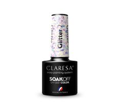 Claresa Soak Off UV/LED Glitter lakier hybrydowy 2 (5 g)