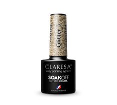 Claresa Soak Off UV/LED Glitter lakier hybrydowy 3 (5 g)