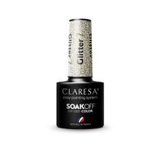 Claresa Soak Off UV/LED Glitter lakier hybrydowy 7 (5 g)