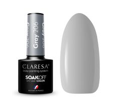 Claresa Soak Off UV/LED Gray lakier hybrydowy 206 (5 g)