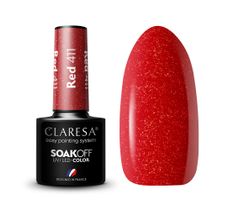 Claresa Soak Off UV/LED Red lakier hybrydowy 411 (5 g)