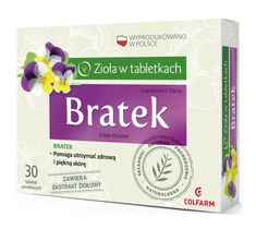 Colfarm Zioła w Tabletkach Bratek suplement diety 30 tabletek