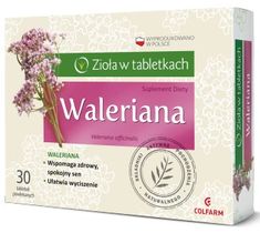 Colfarm Zioła w Tabletkach Waleriana suplement diety 30 tabletek
