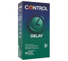 Control Delay opóźniające wytrysk prezerwatywy z naturalnego lateksu 12szt.