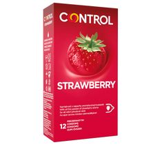 Control Strawberry prezerwatywy o smaku truskawki (12 szt.)