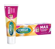 Corega Power Max Mocowanie + Komfort krem mocujący do protez zębowych o neutralnym smaku 40g