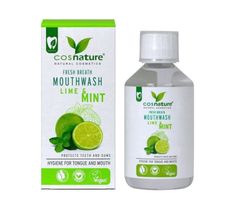 Cosnature – Fresh Breath Mouthwash naturalny płyn do płukania jamy ustnej o smaku limonki i mięty (300 ml)