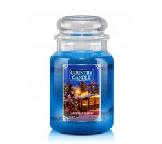 Country Candle – Duża świeca zapachowa z dwoma knotami Christmas Market (680 g)