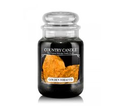 Country Candle duża świeca zapachowa z dwoma knotami - Golden Tobacco (652 g)