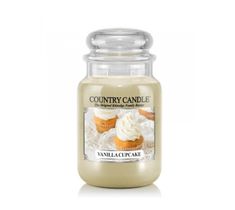 Country Candle duża świeca zapachowa z dwoma knotami - Vanilla Cupcake (652 g)