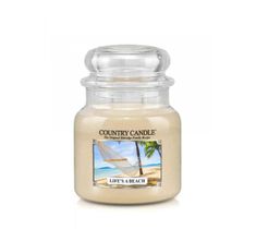 Country Candle średnia świeca zapachowa z dwoma knotami - Life's A Beach (453 g)