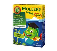 Möller's – Omega-3 Rybki żelki z kwasami omega-3 i witaminą D3 dla dzieci Owocowe (36 szt.)