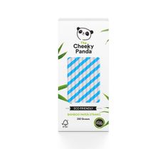 The Cheeky Panda – Bamboo Paper Straws bambusowe słomki jednorazowe niebieskie paski (250 szt.)