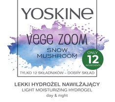 Yoskine Vege Zoom lekki hydrożel nawilżający na dzień i na noc Snow Mushroom (50 ml)