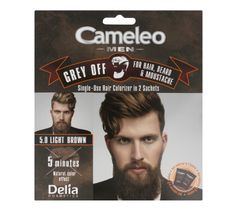 Delia Cosmetics Cameleo Men Krem koloryzujący do włosów,brody i wąsów nr 5.0 Light Brown 15ml x 2