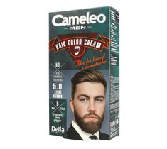 Delia Cosmetics Cameleo Men krem koloryzujący do włosów,brody i wąsów nr 5.0 Light Brown 1 op.