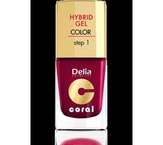 Delia Cosmetics Coral Hybrid Gel Emalia do paznokci nr 12 bordowy 11 ml
