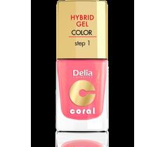 Delia Cosmetics Coral Hybrid Gel Emalia do paznokci nr 16 ciepły średni róż 11 ml