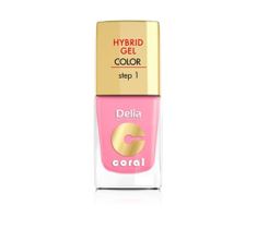 Delia Cosmetics Coral Hybrid Gel Emalia do paznokci nr 24 jasny róż 11 ml