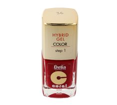 Delia Cosmetics Coral Hybrid Gel emalia do paznokci nr 36 11 ml